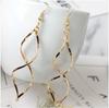 Spiral Wave Curve Earrings Women Minimalist Personality Statement Earrings Drop Earrings Women Jewelry