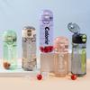 Water Bottle New Double Drink Bounce Cover Water Cup Easy Cup Large Capacity Summer Portable Plastic Student Sports Cup