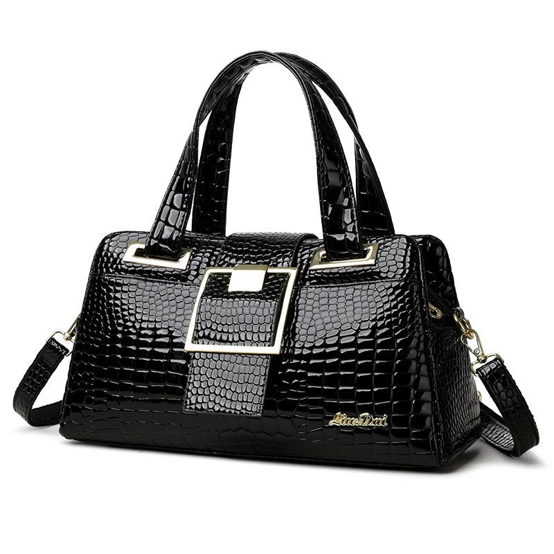 New Crocodile Pattern Fashionable One-shoulder Cross-span Bag Large Capacity