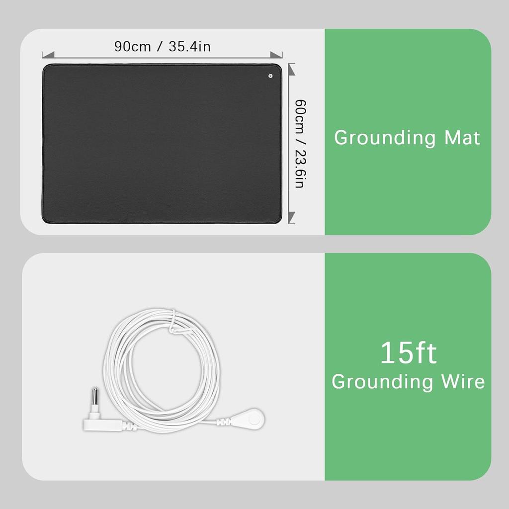 35.4x23.6Inch Grounding Mat Sleep Mat Reconnect To Earth Recovery Pain Relief Foot Therapy Yoga Mat for Sleep Helps and Assist