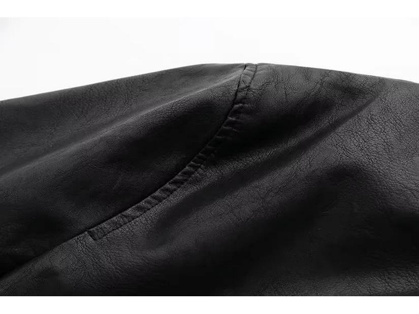 Y2KPU Slim Fit Stand Collar Biker Bomber Jacket - 2023 Autumn Collection