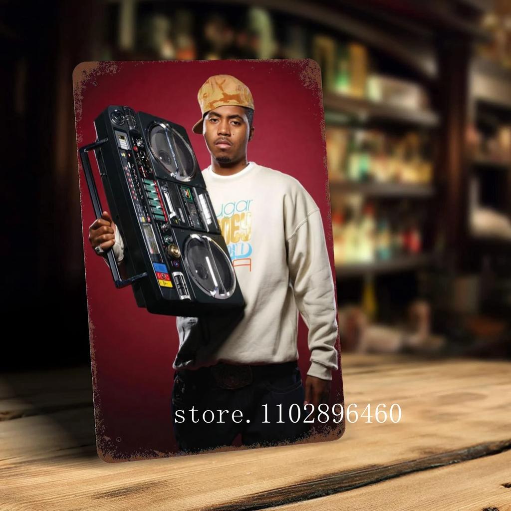 nas rapper Metal Plaques & Signs wall decor Vintage Tin Signs Captain Metal Poster Decor for Bar Pub Club Wall Decoration