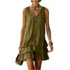 Abiti Casual Senza Maniche con Orlo Arricciato per Donna Vestiti Estivi Larghi per Donna Vestiti Estivi per Donna Vestiti Boho per Donna