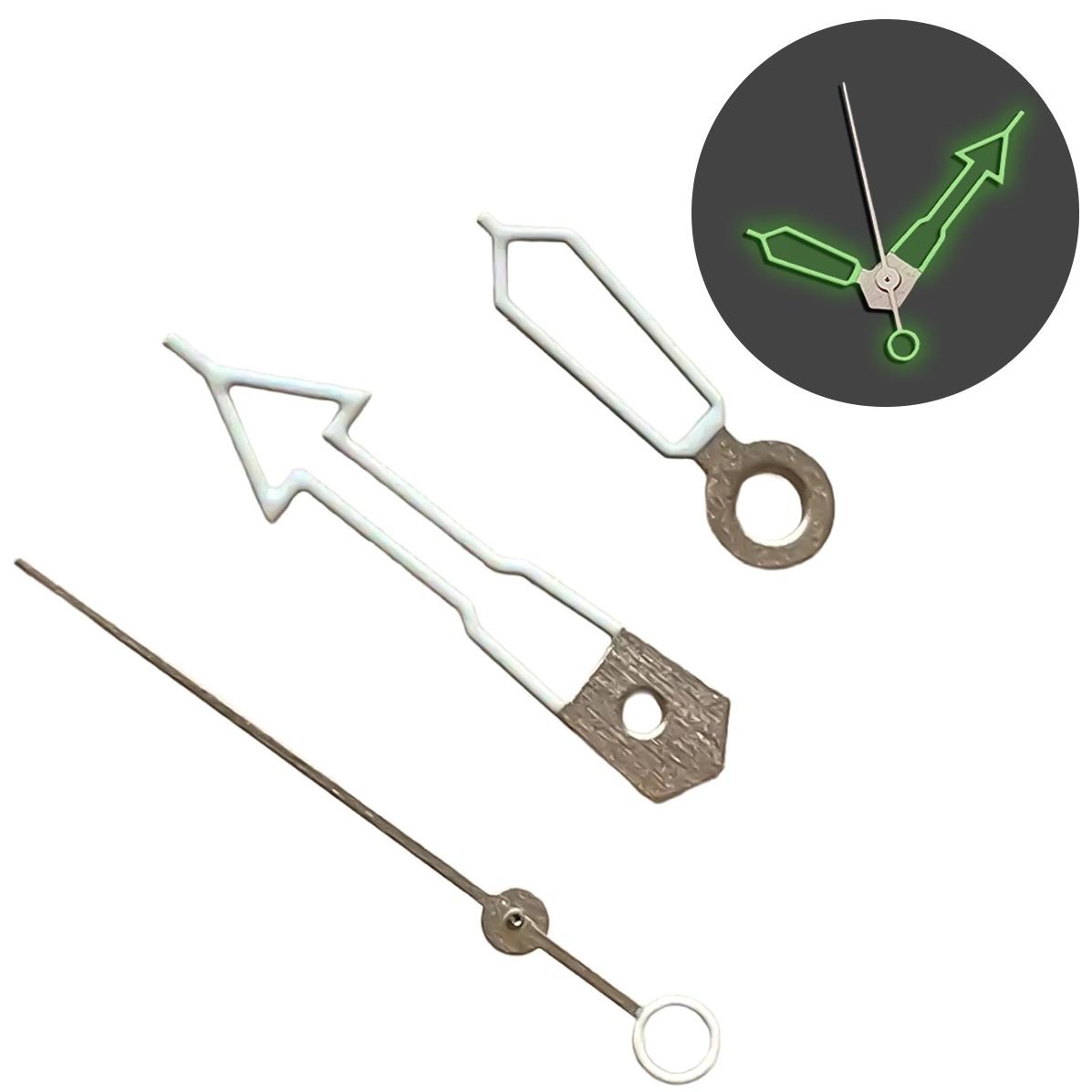 Аксессуары для часов NH35 стрелки стрелка часов NH35 NH36 стрелка зеленая люминесцентная подходит для механизма NH35/NH36/4R/7S стрелки часов аксессуары