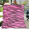 3D Colorful Zebra Pattern Blanket,Flannel Blanket Throw Blanket,Child Warm Blanket for Home Living Room Bedroom Beds Sofa Picnic