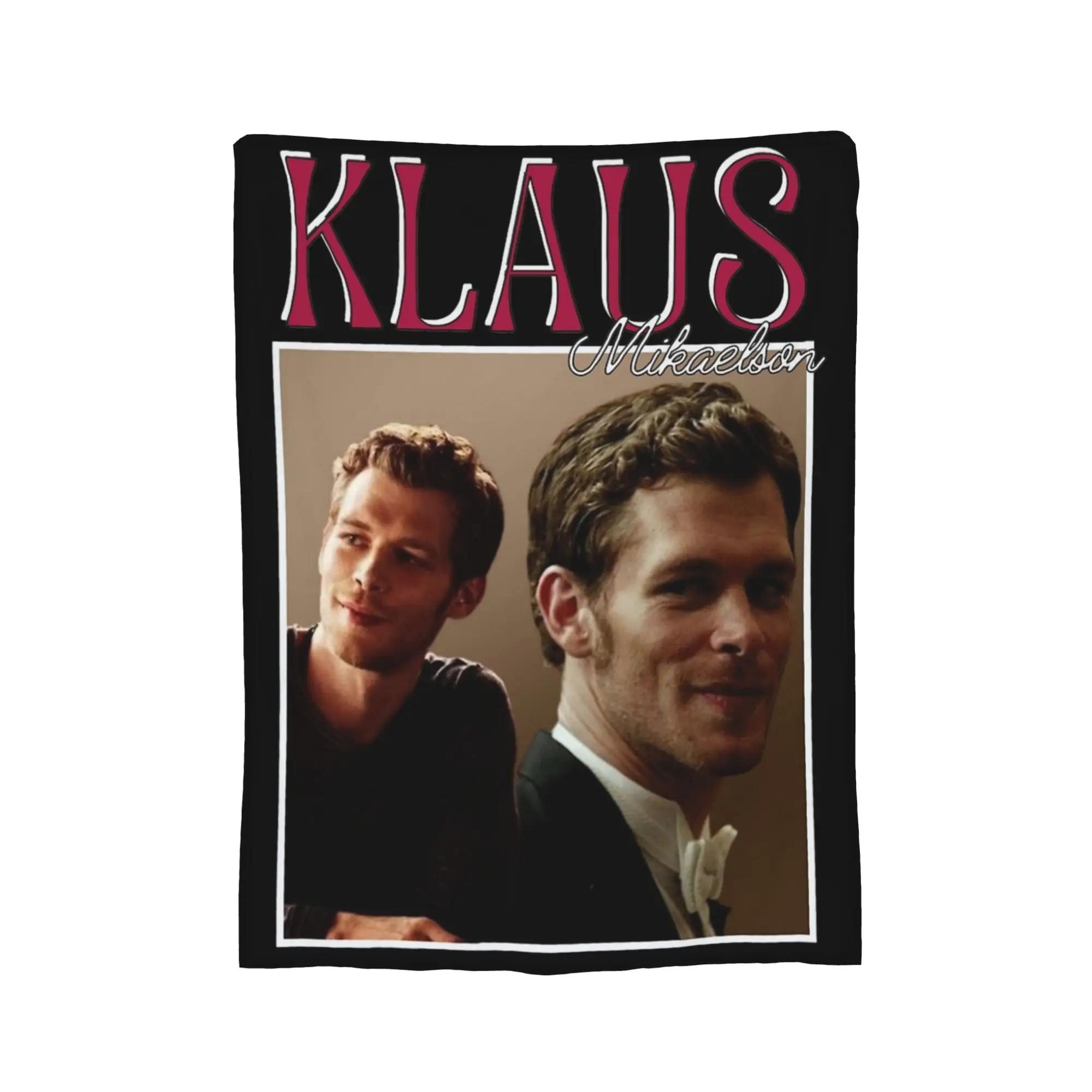 Klaus Mikaelson The Vampire Diaries Fleece Blanket Soft Portable Throw for Home Travel Sofa Bed Use Size: 75*100cm, Weight: 230 GSM