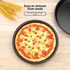 10 Inch Round Carbon Steel Pizza Pan Nonstick Coating Bakeware with Rolled Edge for Safe Handling and Even Temperature Cooking