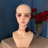 Wig Stand Portable Wig Holder Female Mannequin Head Wig Display Stand Wig Training Head Model for Hair Salons