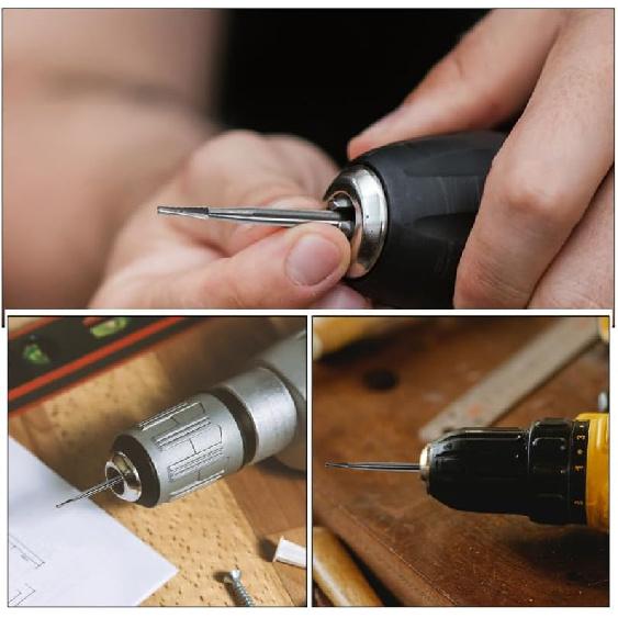 3Pcs Auto Glass Repair Drill Bit Kit for Windshield Crack and Chip Repair, Tungsten Carbide Bits, Electric Grout Removal Tool