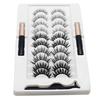 Magnetic Eyeliner Liquid Eyelashes 10 Pairs of Eyelashes 2 Eyeliner Liquid Sets Curling Thick