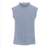 Corea del Sud Dongdaemun Gilet Senza Maniche Trasparente a Collo Alto - Top Sexy Slim Fit da Donna