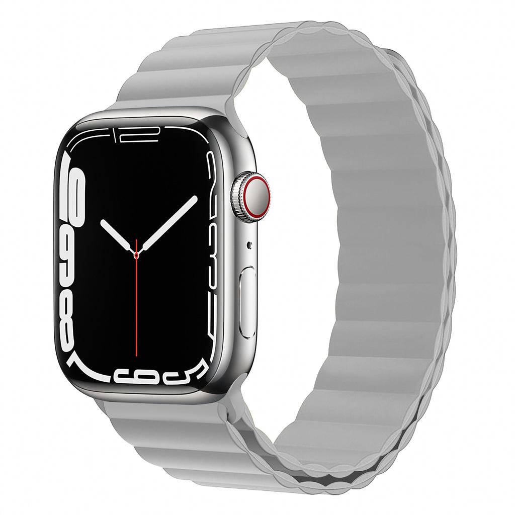 Magnetic loop strap For Apple watch ultra 3 band 44mm 40mm 45mm 41mm 42 49mm 46mm Silicone Bracelet iWatch series se 7 8 9 2 10