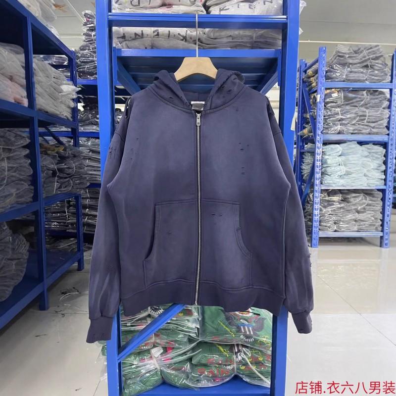 Unisex Oversized Hoodie met Rits en Letterprint Herfst Casual Streetwear Top