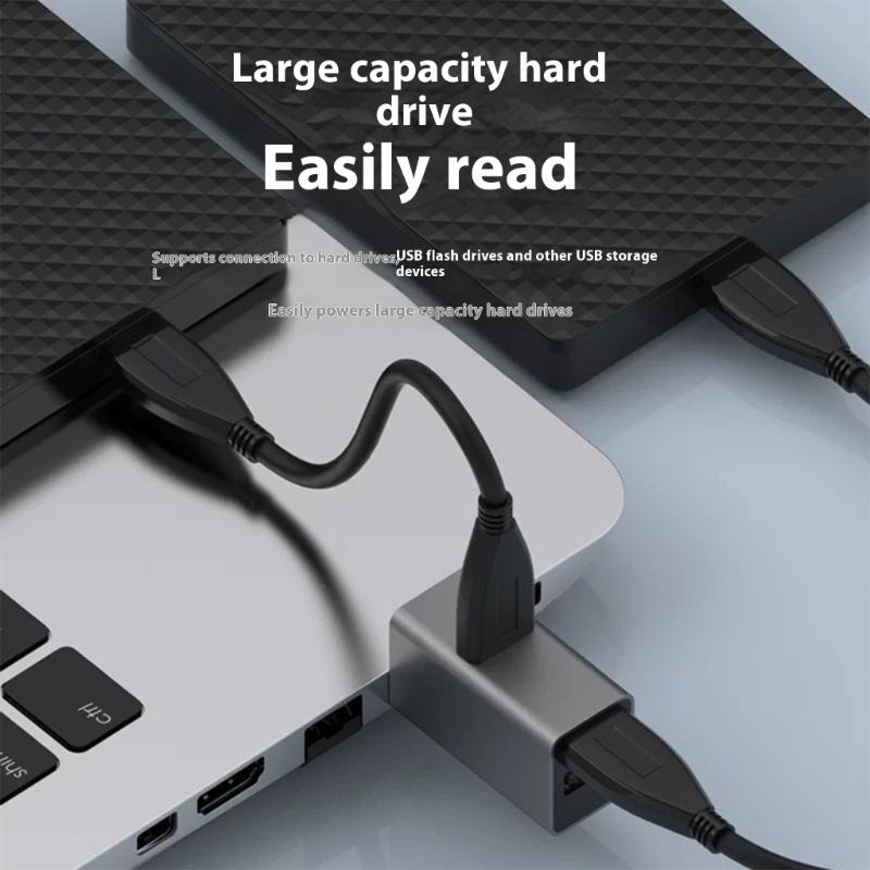 Compactly 3 In 1 USB3.0 Adapter Plugs and Play USB3.0 Hubs 3Port USB Expander Metal Construction MultiDevice Connectivity