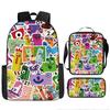 Digital Building Block Numberblocks School Bag Large Capacity Polyester Backpack Satchel Bag Pencil Bag Backpack Three-Piece Set