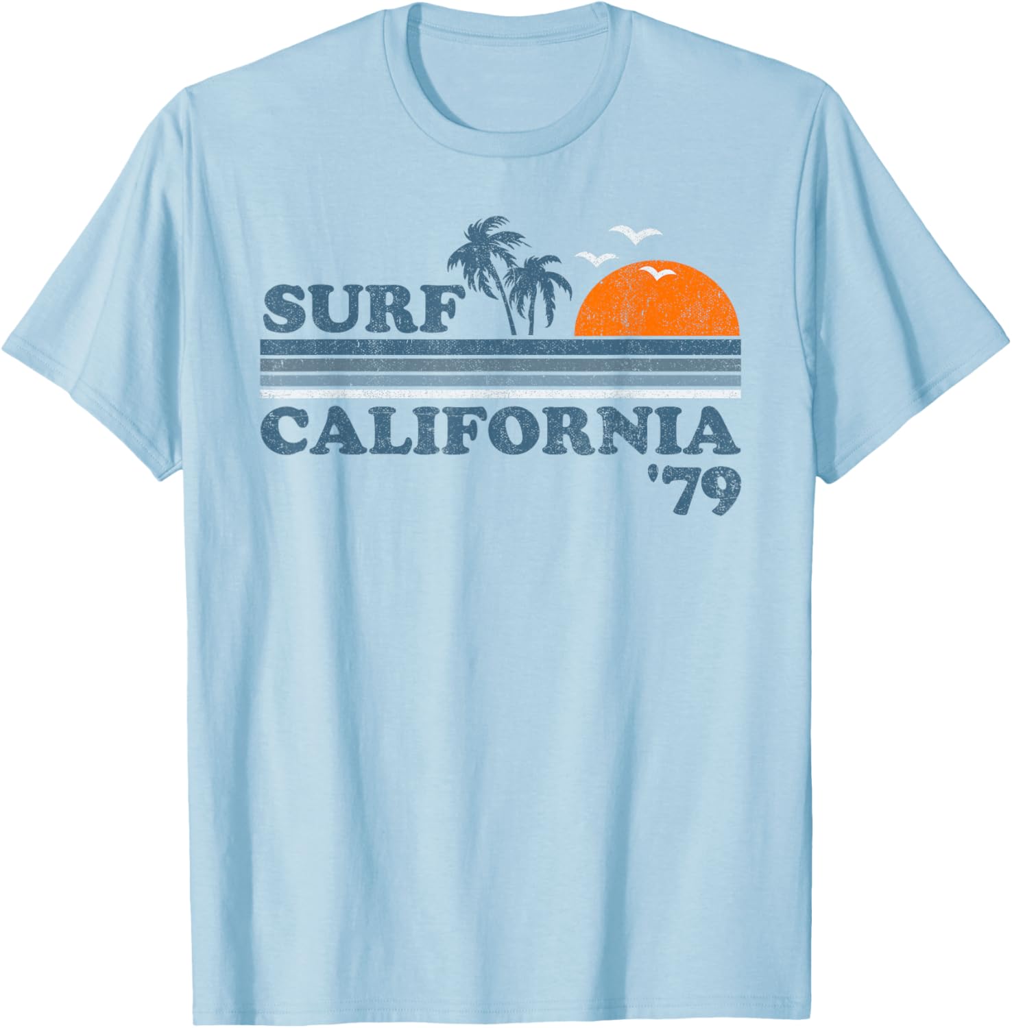 Vintage Surf California Beach Retro Sunset Surf 70 s Gift T-Shirt S разноцветный