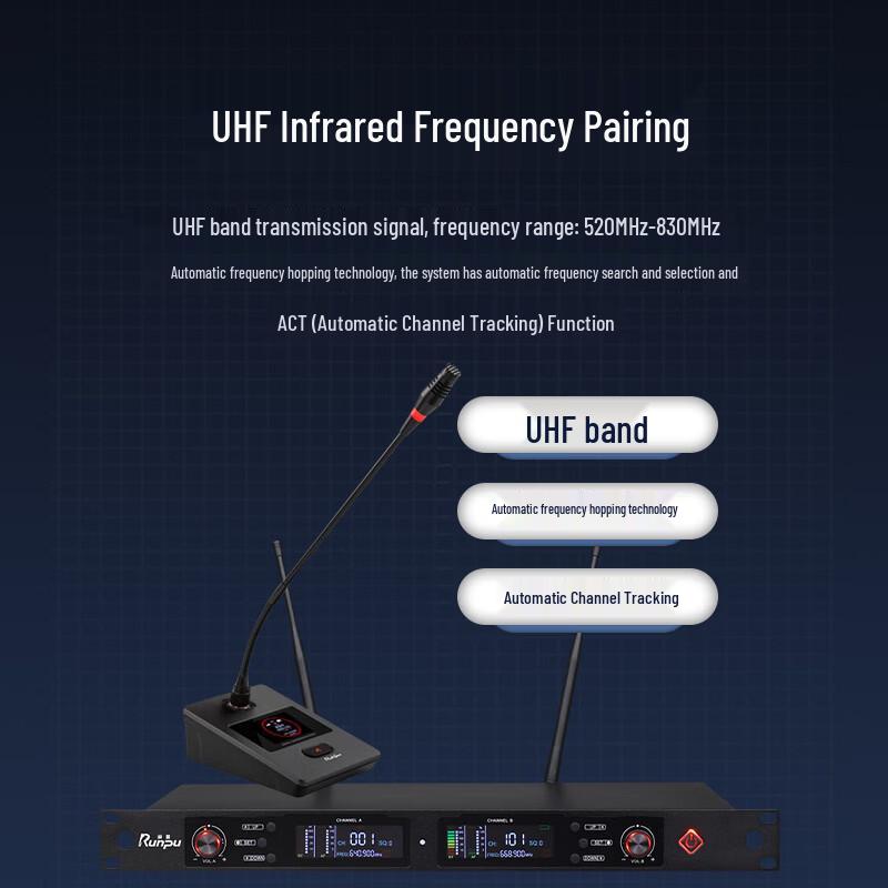 Runpu Professional Wireless UHF Gooseneck Microphone System (CN version)