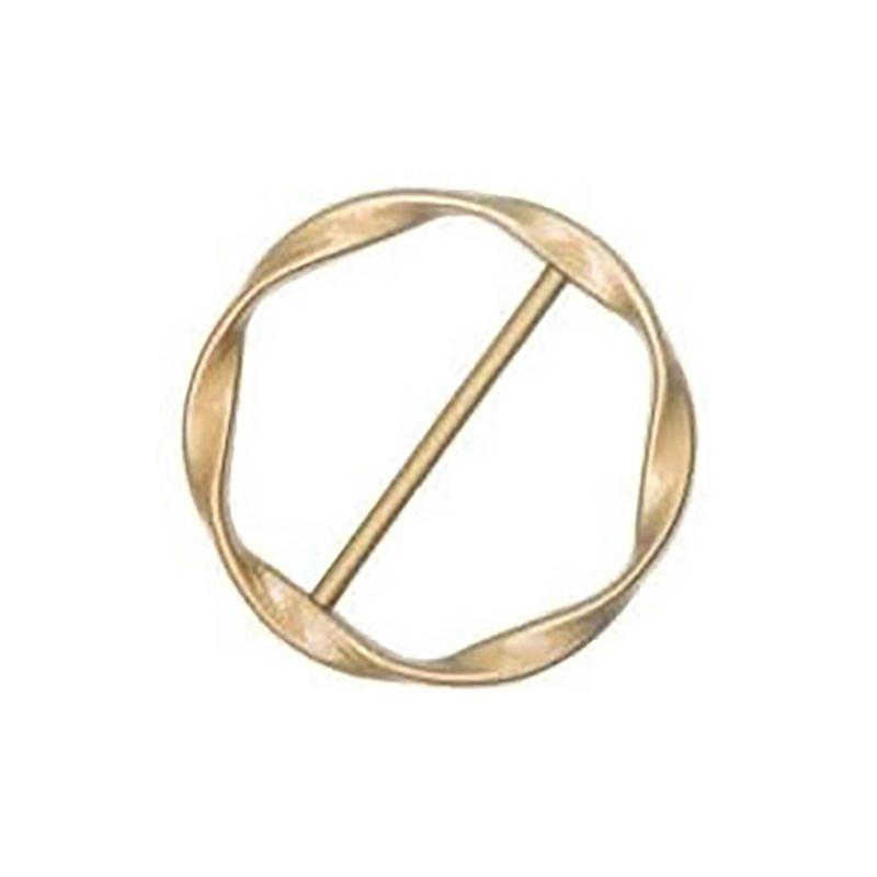 5/6Pcs Spiral Circle Zinc Alloy Metal Round Three-Speed Knotted Silk Scarf Buckle European And American Style