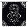 Astrology Shower Curtain Planetarium Themed Astronomical Image Of Constellations With Horoscopes Cloth Fabric Bathroom Decor Set