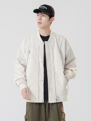 Men's Retro American Baseball Jacket - Spring/Fall Loose Casual Pilot Style