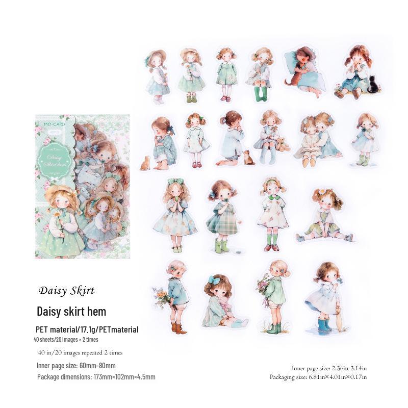 

Mò Mò Dollhouse Series: Cute Girl PET Sticker Pack for Children s Journal Decoration & Collage