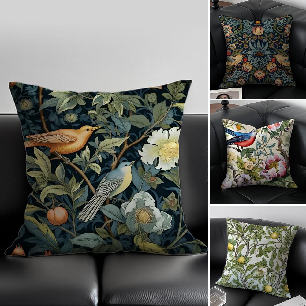Art W-William Morris Kissenbezug Kissenhülle Weicher Hautfreundlicher Stoff Komfort & Verdeckter Reißverschluss