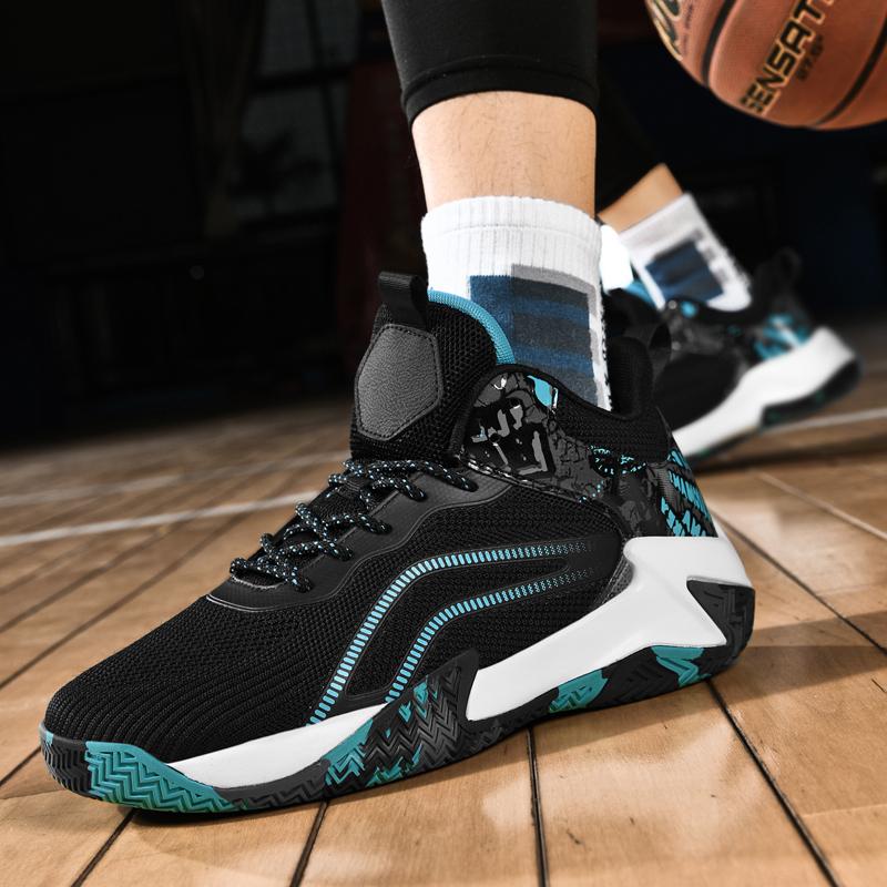 Men's Basketball Shoes Breathable Cushiing N-Slip Wearable Runing Shoes Gym Training Athletic Basketball Sneakers for Women