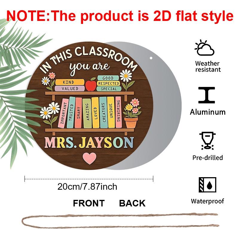 Revêtement mural en aluminium premium 2D plat, style vintage, disponible en différentes tailles. Orné de motifs de Livre, de Fleur et de Pomme. Convient pour l'intérieur