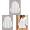 Womens Summer Casual Shirt With Polo Collar And Button Design For Office Wear
