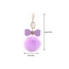 Cute Hairball Keychain PU Decoration Keyring Handbag Waist Pendant Key Chain Ornament Gifts Ring Decorative Accessory