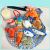 Marine Collection Plush Shrimp And Fish Bag Charm With Cute Animal Design For Girls