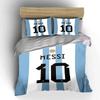 Blau Weiß Gestreift Messi Bettwäsche Bettwäsche Bettbezug Set Bettbezug Kissenbezüge (1 * Bettbezug 2 * Kissenbezüge, ohne Bettdecke)