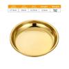 Silver Stainless Steel Round Plate Shallow Tray Rustproof Easy Clean Outdoor Camping Tray Flat Baking Cake Plate Restaurant