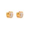 Women Simple Devil's Eye Drop Earrings Stainless Titanium Steel Crystal Pendant Earrings Geometric Ear Ornaments