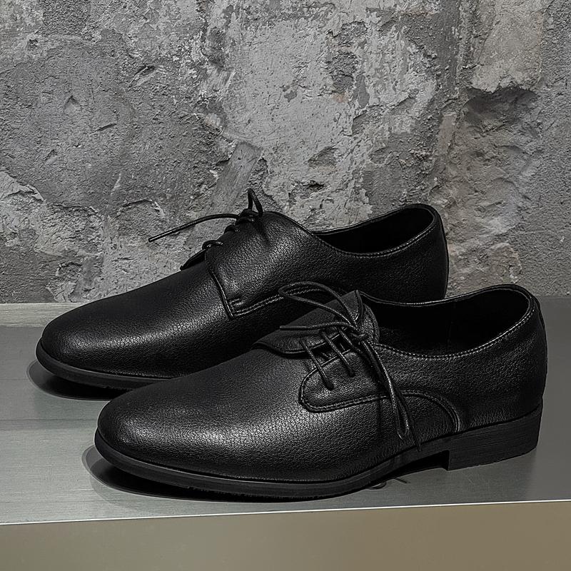 

High End New Fashi Trend Single Shoe Internet Celebrity Exquisite Comfortable Retro Side Shoelaces 46 чорний