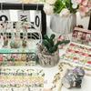 10 Rolls Vintage Flower Washi Tapes Beauty In Full Bloom Floral Pattern Adhesive Paper Masking Tape Decoration Stickers