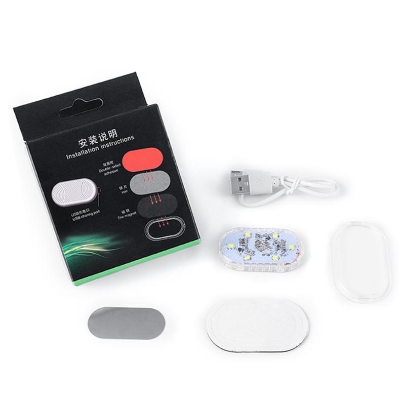 LED Night Light Lamp Car LED Touch Lights Wireless Interior Light Magnetic Auto Door Light USB Rechargeable 5V