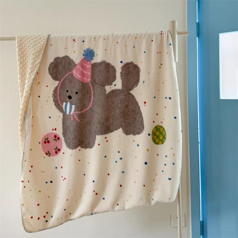 

Удобный и милый флисовый плед Дуду мультяшная девочка сердце молочный флис приятный к коже повседневный плед маленький плед 120x150cm 1pcs