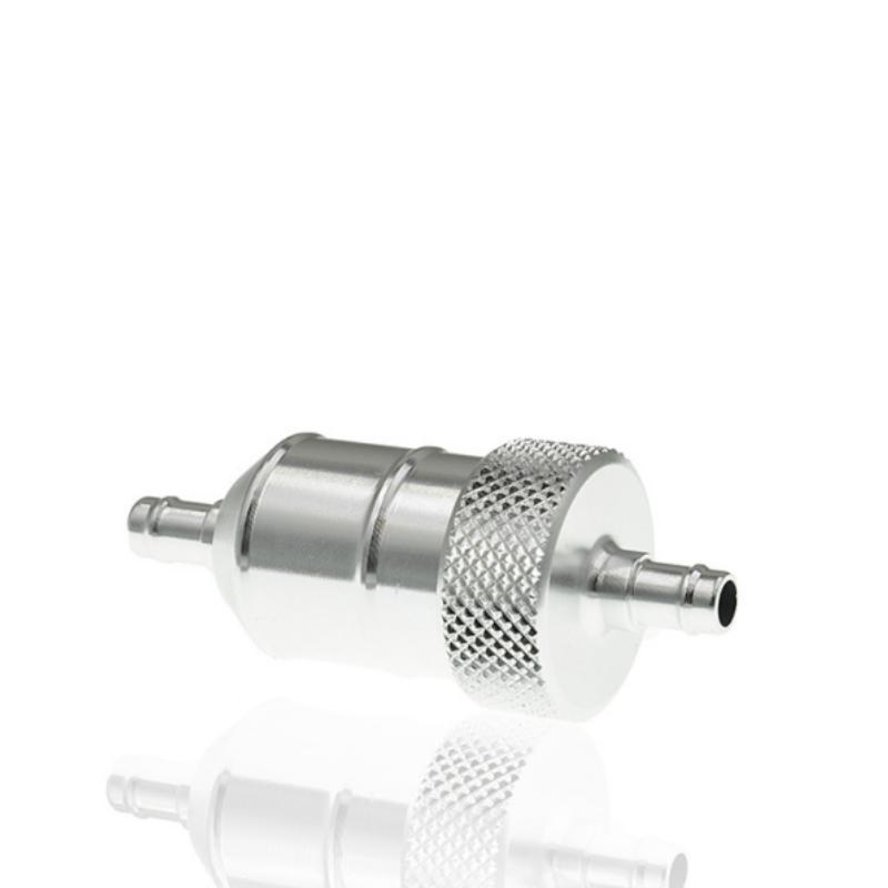 

Универсальный топливный фильтр для мотоцикла, 8 мм, 5/16 дюйма, бензиновый, дизельный, рядный для мотоциклов, скутеров, хромированные, алюминиевые топливные фильтры серебряный
