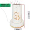 Keramický elektrický difuzér aroma oleje, ručně vyráběný 8,5palcový elektrický difuzér vůně, esenciální oleje pro difuzér zvlhčovač pro domov (Bílý)