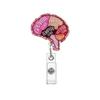 Acrylic Heart Lung Brain Kidney Retractable Pull Badge Reel For Nurse Doctor Id Lanyard Name Tag Key Ring Chain Clips Hospital