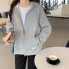 Korean Loose Long Sleeve Cardigan Hoodie - Women's Spring/Autumn College Style Top.