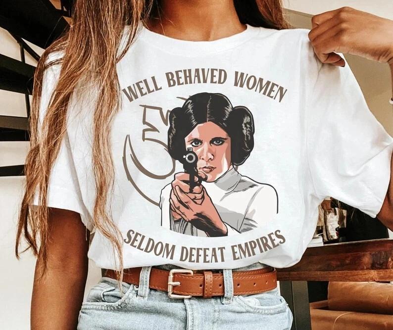 Princess Leia Well Behaved TShirt Size S4xl S