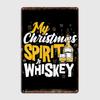 My Christmas Spirit Is Whi Metal Sign Wall Pub Pub Garage Custom Mural Painting Tin Sign Poster