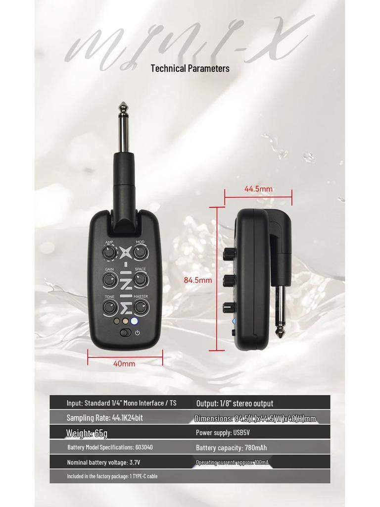 Guitar Effects Pedal: Headphone Amp, Reverb, Delay, Tremolo, Chorus, Phaser, Tone Simulation