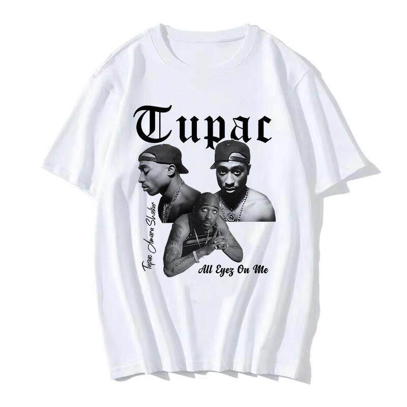 TUPAC Streetwear Harajuku T Shirts Women Harajuku Top Tees Female Tshirt Hip Hop Rapper Graphic Printed Casual Tshirt Clothes