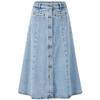 Giovanni Valentino Lyocell-Blend A-Line Denim Skirt
