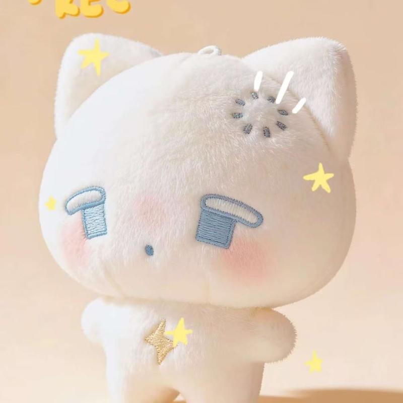 

Cute Cartoon Plush Human Robot Cat Keychain Kawaii Kitten Stuffed Doll Backpack Pendant Decorative Accessories Friend Gift onesize