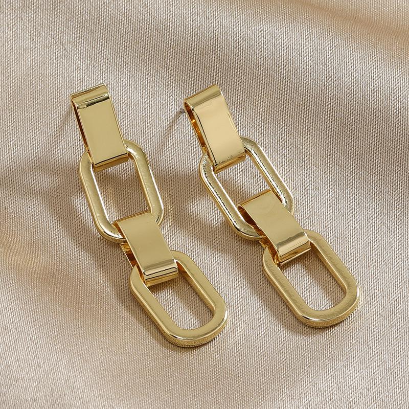 Retro Multi-Layer Alloy Round Dangle Earrings for Women - Trendy Party Jewelry
