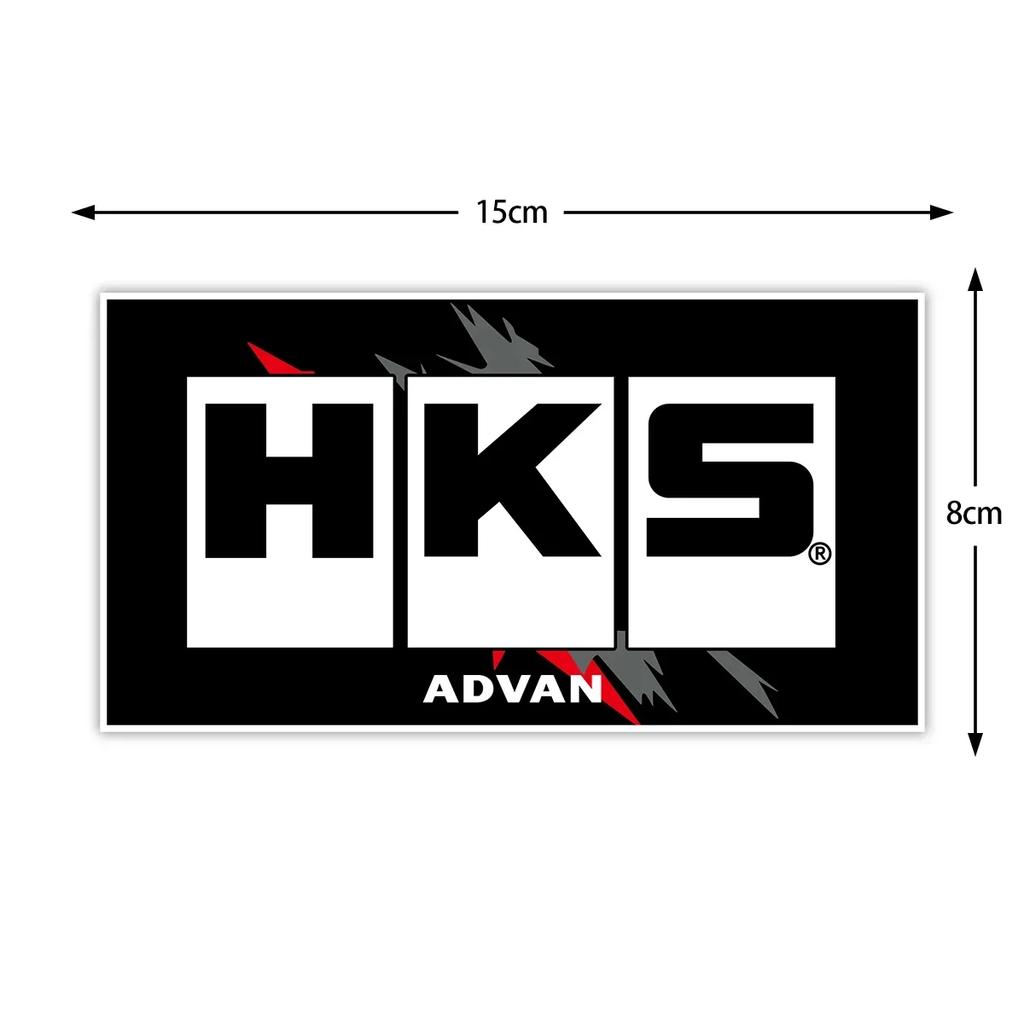 For HKS Sticker JDM Racing Decals Motorcycle Scooter Auto Window Bumper Car Decoration ADVAN Modified Accessories
